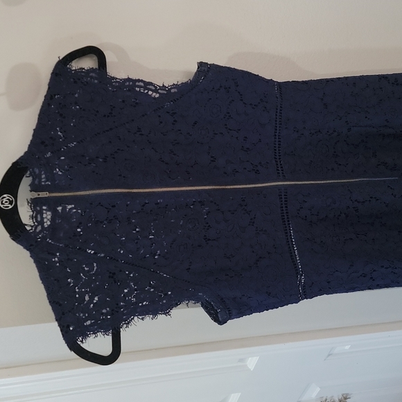 Navy Lace Dress - Picture 3 of 4